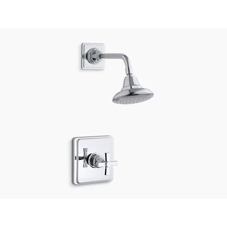Kohler Pinstripe Shower Trim, Pure-Cross TS13134-3A-CP